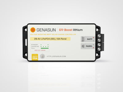Genasun 8A 12/24/36/48V Lithium MPPT Controller Solar BOOST 105-350W