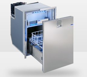 Isotherm DR49 Refrigerator/ Freezer, AC/DC, 4-sided Stainless steel Flange