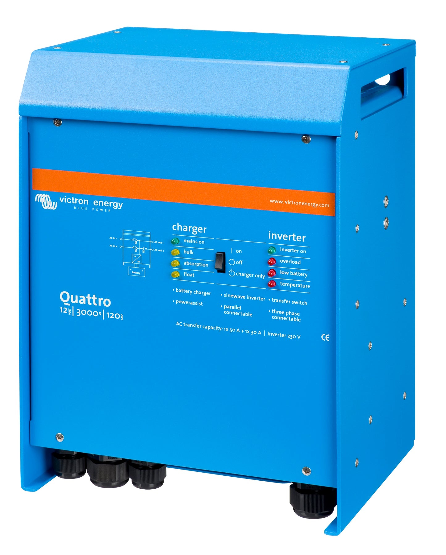 Victron Quattro 12/3000/120-50/50 230V VE.Bus Inverter/Charger