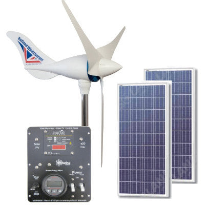 Hybrid Kit Rutland 1200 500W Wind Turbine Dual 150W Solar Panels