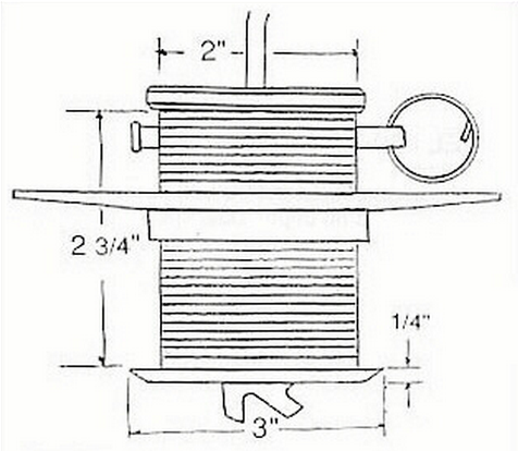 CruzPro THST 1 Plastic Speed Thru Hull Transducer