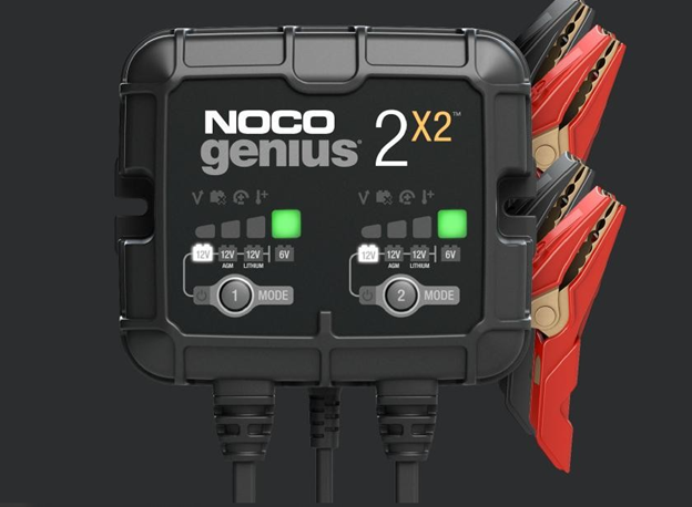 NOCO GENIUS2X2  6V/12V 2-Bank, 4-Amp Smart Battery Charger