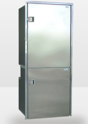 Isotherm CR195 INOX 4.6 + 2.3 cu ft AC/DC Stainless Steel Right/Left Swing 4 - Sided Stainless Steel Flange