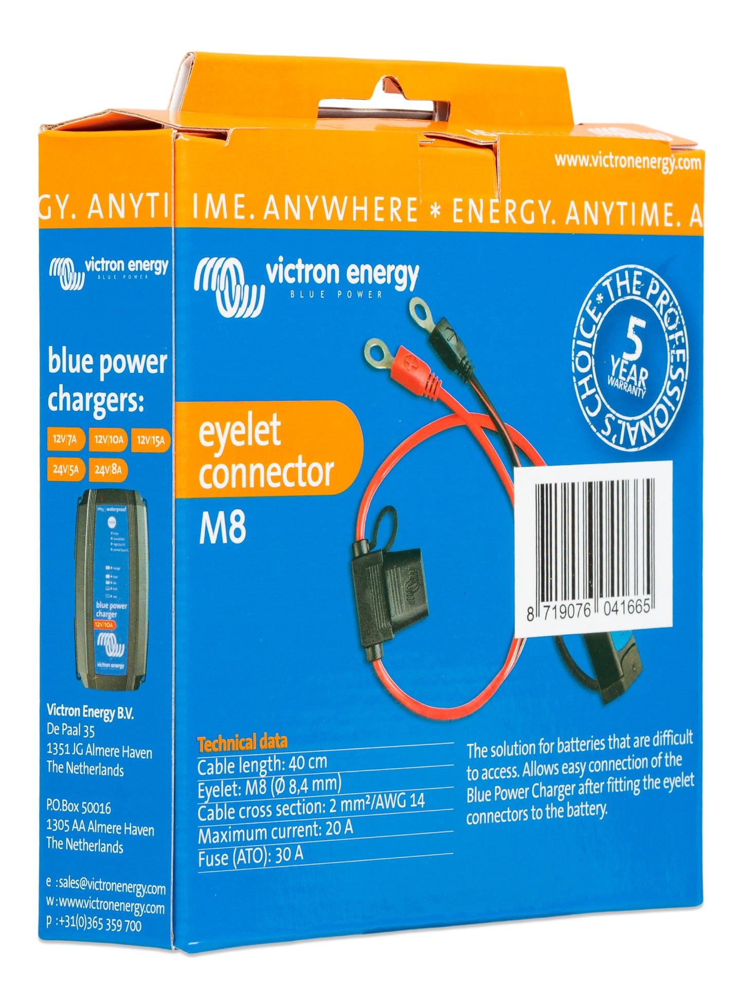 M6/M8 Eyelet Connector with 30A Fuse