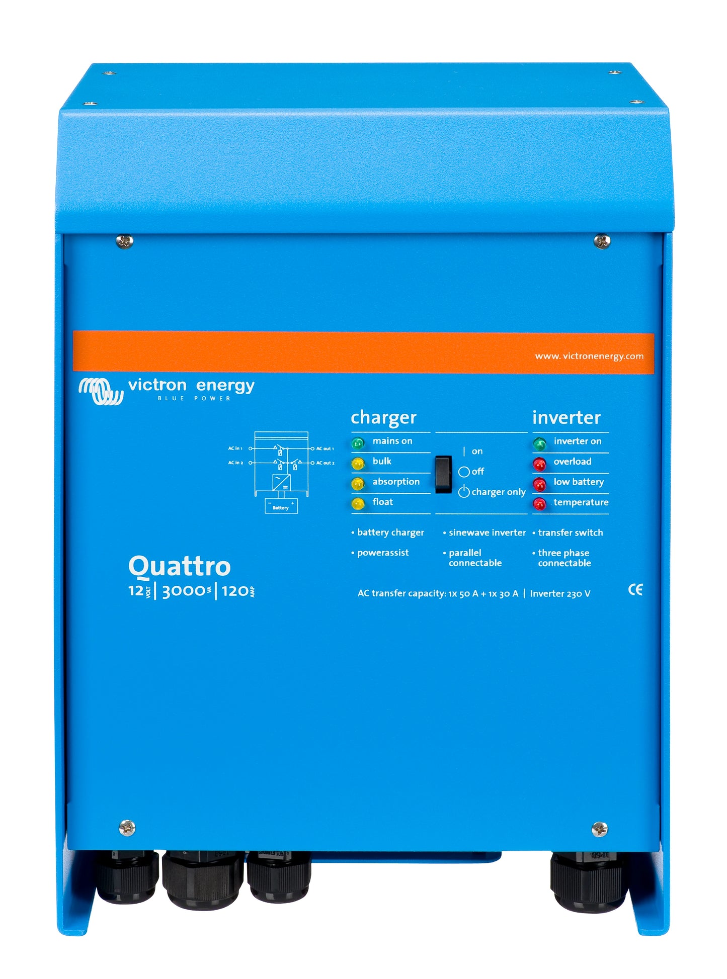 Victron Quattro 12/3000/120-50/50 230V VE.Bus  Inverter/Charger