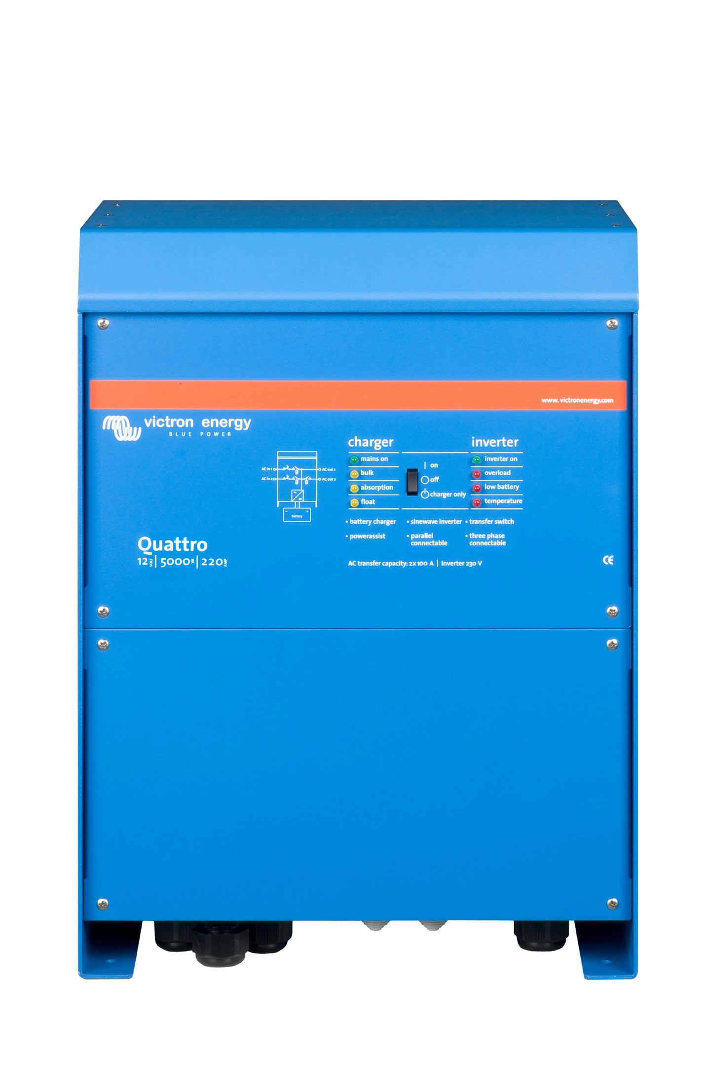 Victron Quattro 12/5000/220-100/100 230V VE.Bus Inverter/Charger