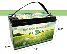 RELiON 12V 100 AHr RB-100 Lithium Ion Battery