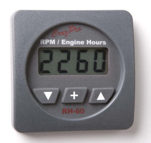 CruzPro RH60 RPM Engine Hours & Elapsed Time Gauge