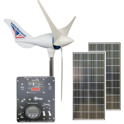Hybrid Kit Rutland 1200 500W Wind Turbine Dual 145W Solar Panels