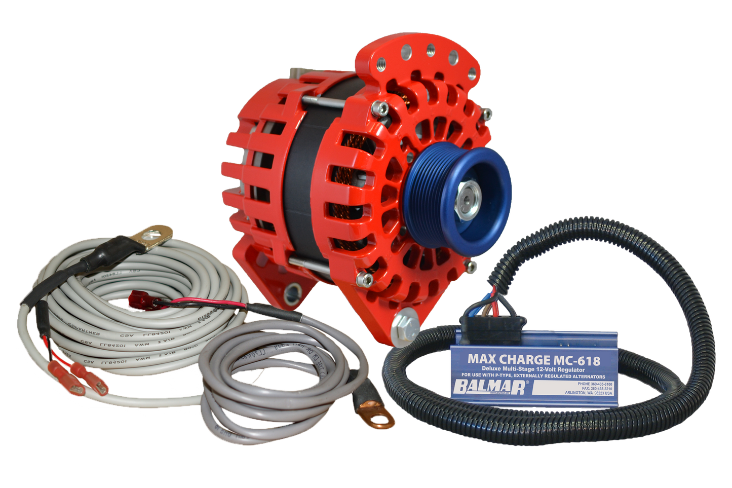 Balmar XT-DF-170-J10-KIT Alternator, Dual Foot