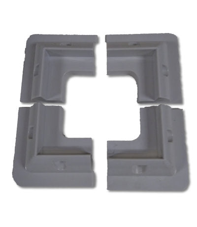 Solar Panel White ABS Corner Mount (set of 4)