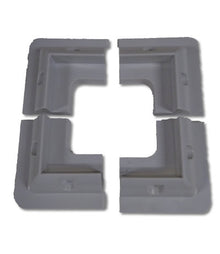 Solar Panel White ABS Corner Mount (set of 4)