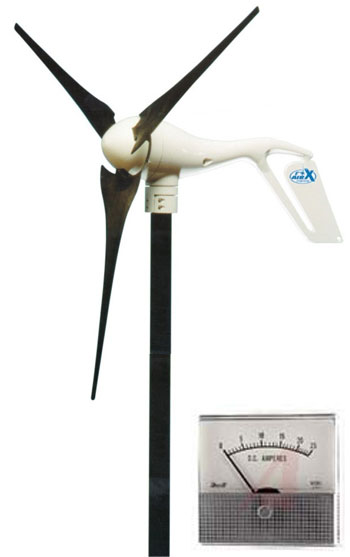 Air-X Marine 12VDC Stern Mast Mount Kit w/Analog Amp Meter