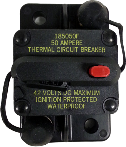 50 Amp Surface Mount Circuit Breaker Top View