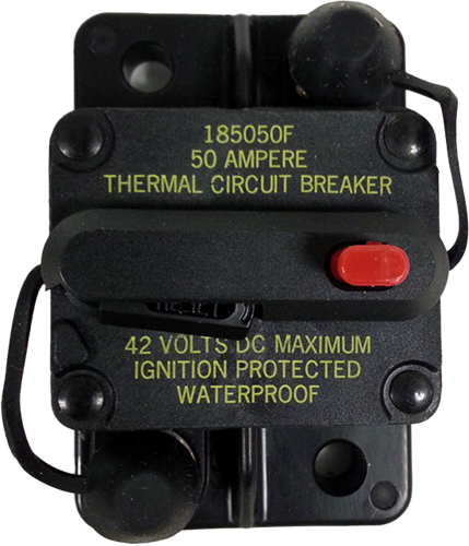 50 Amp Surface Mount Circuit Breaker Top View